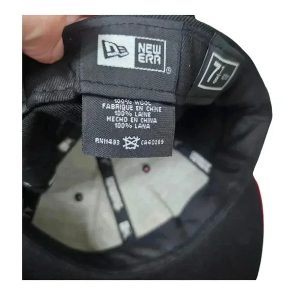 New Era Vintage 7 7/8 Men Cap Montreal Expos Cooperstown Black Orange Fitted Hat - Picture 4 of 6